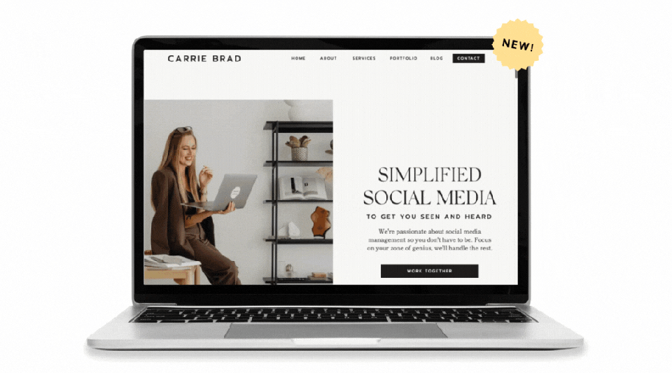 new website template created by a Showit website designer