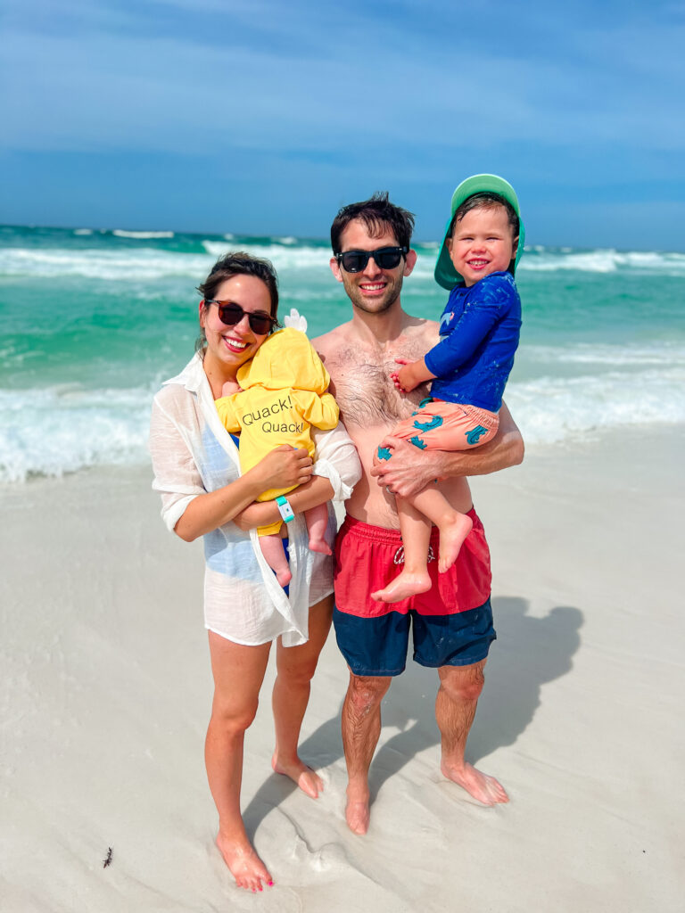 beach trip during maternity leave