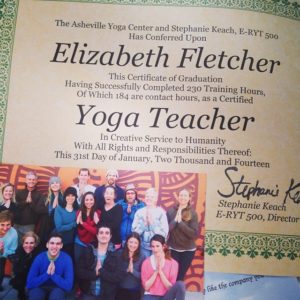 Yoga teaching certification