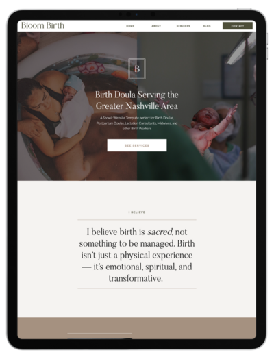 Birth Doula Template- iPad