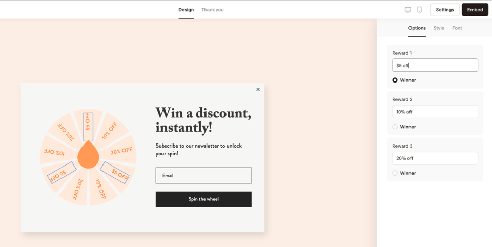 spinner forms with flodesk