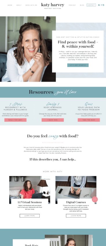 gabby-showit-template-for-coaches an example of one of the top showit templates for coaches