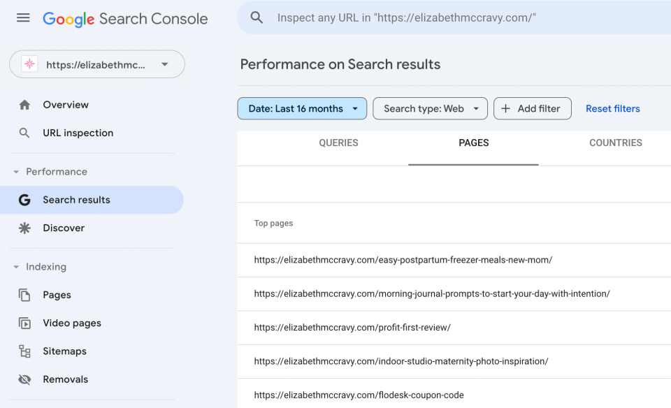 google search console