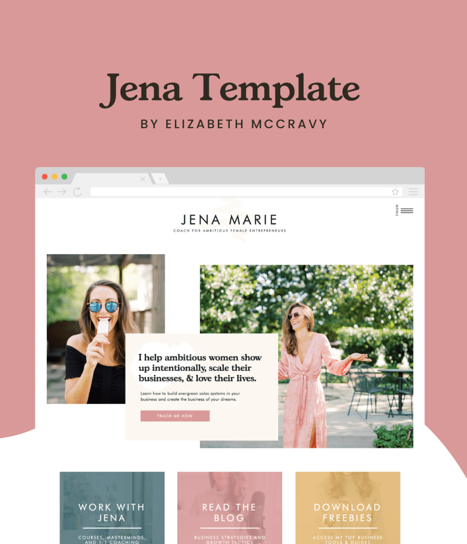 Jena-Elizabeth-McCravy-Template-Shop Jena website template for coaches
