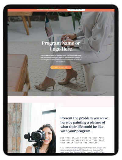 Kacie Sales Page - iPad Kacie Sales Page - iPad