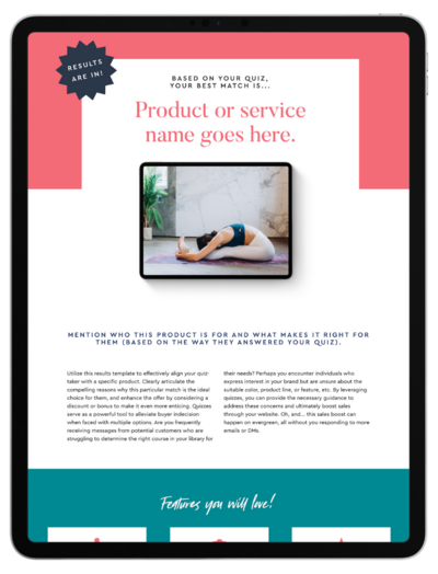 Quiz Template - iPad Quiz Template - iPad